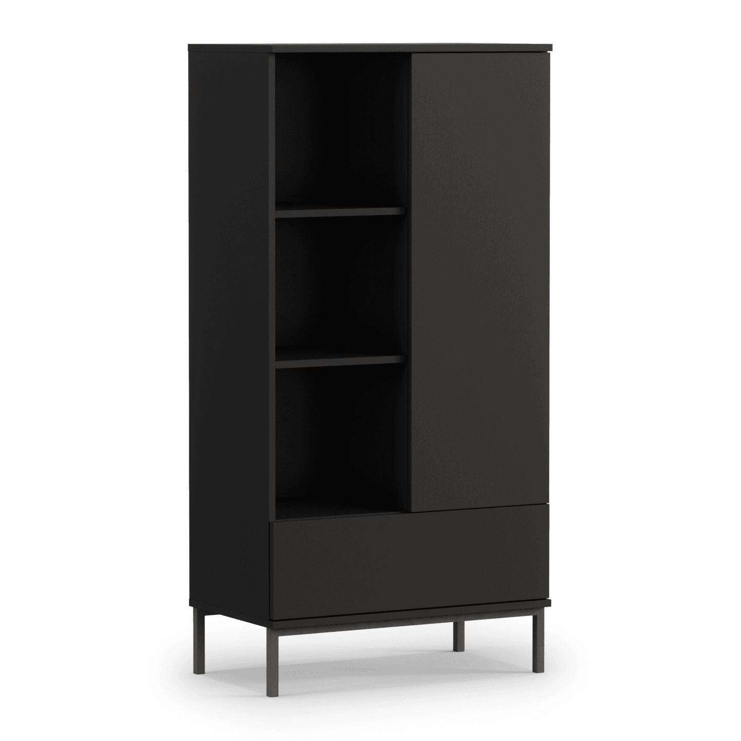 Regał Amber 140 cm Czarny