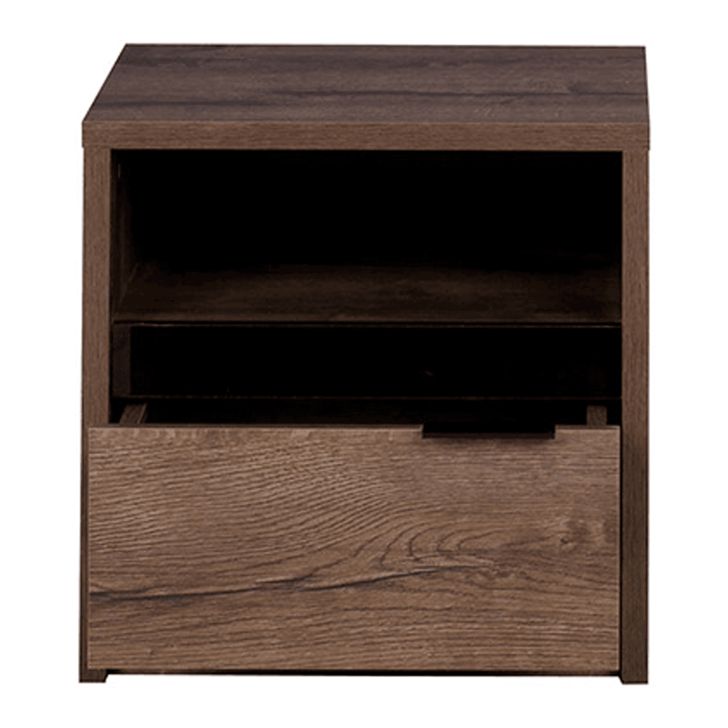 Stolik nocny Woody 46 cm Dąb Monastery + czarny połysk - zdjęcie 2